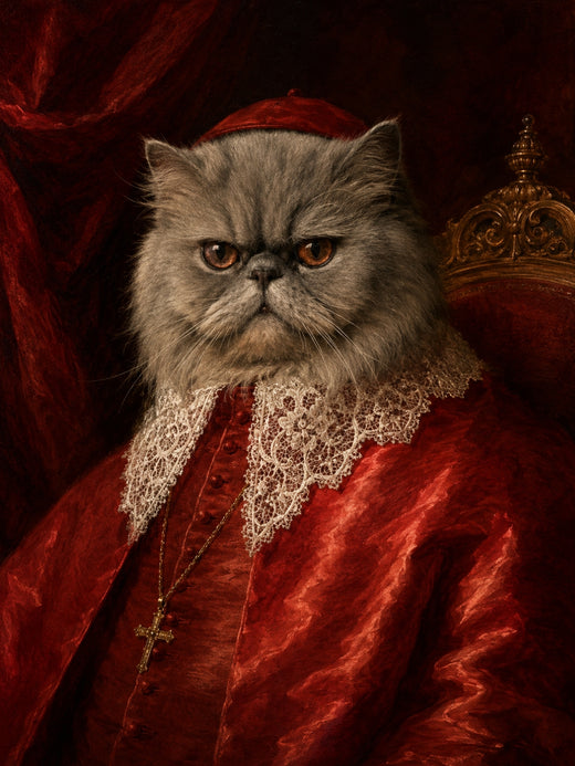 Custom pet portrait printed example