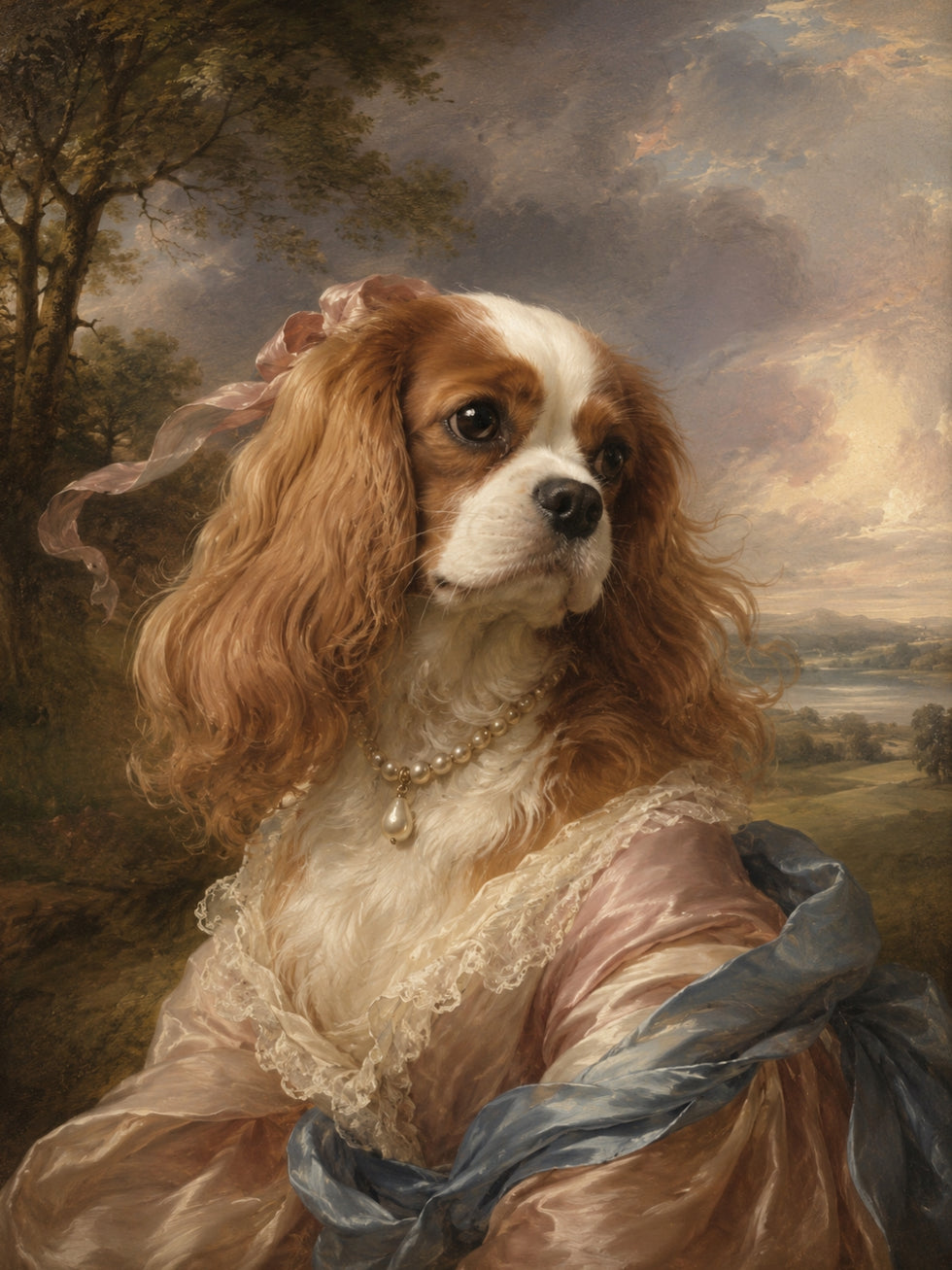 Finished custom pet portrait artwork